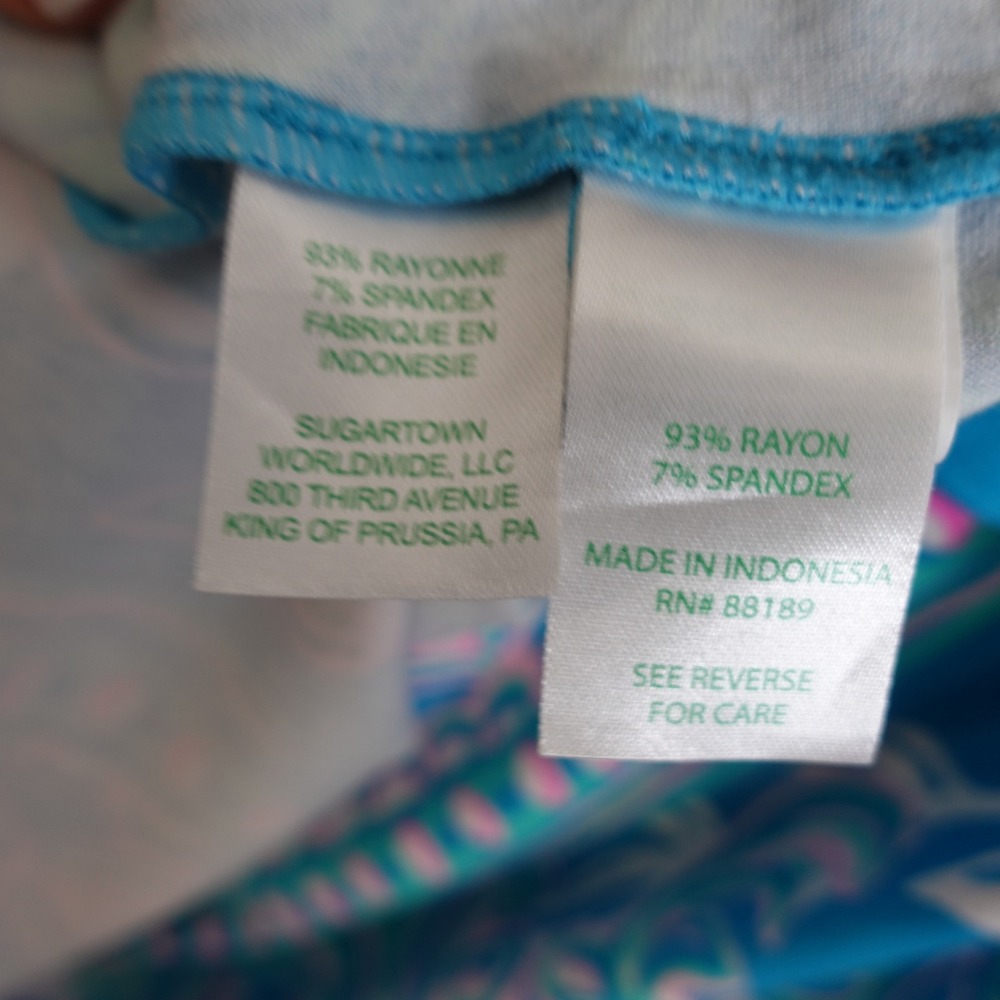 Lilly Pulitzer Esmarella Maxi Dress Large Pink Blue Shell Print Faux Wrap Boho - Picture 11 of 16